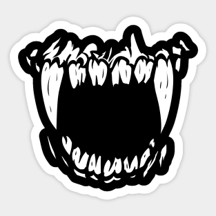 Monster Werewolf Fangs Sticker